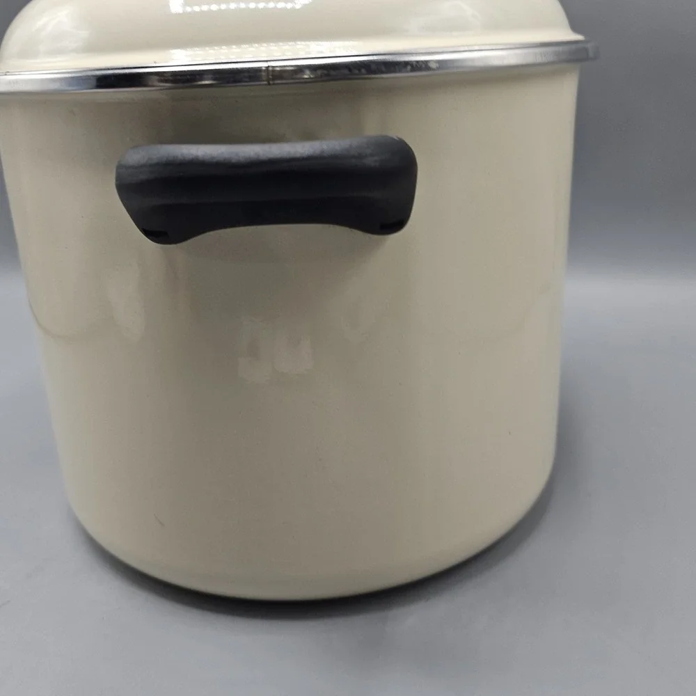 Megaware Cream 9 QT Enameled Stockpot Sauce Pan Pot Gas Electric Induction Spain